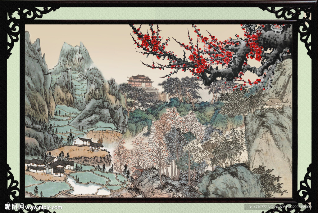 国画梅花