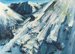 雪山油画 无框画