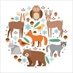 平面动物插图