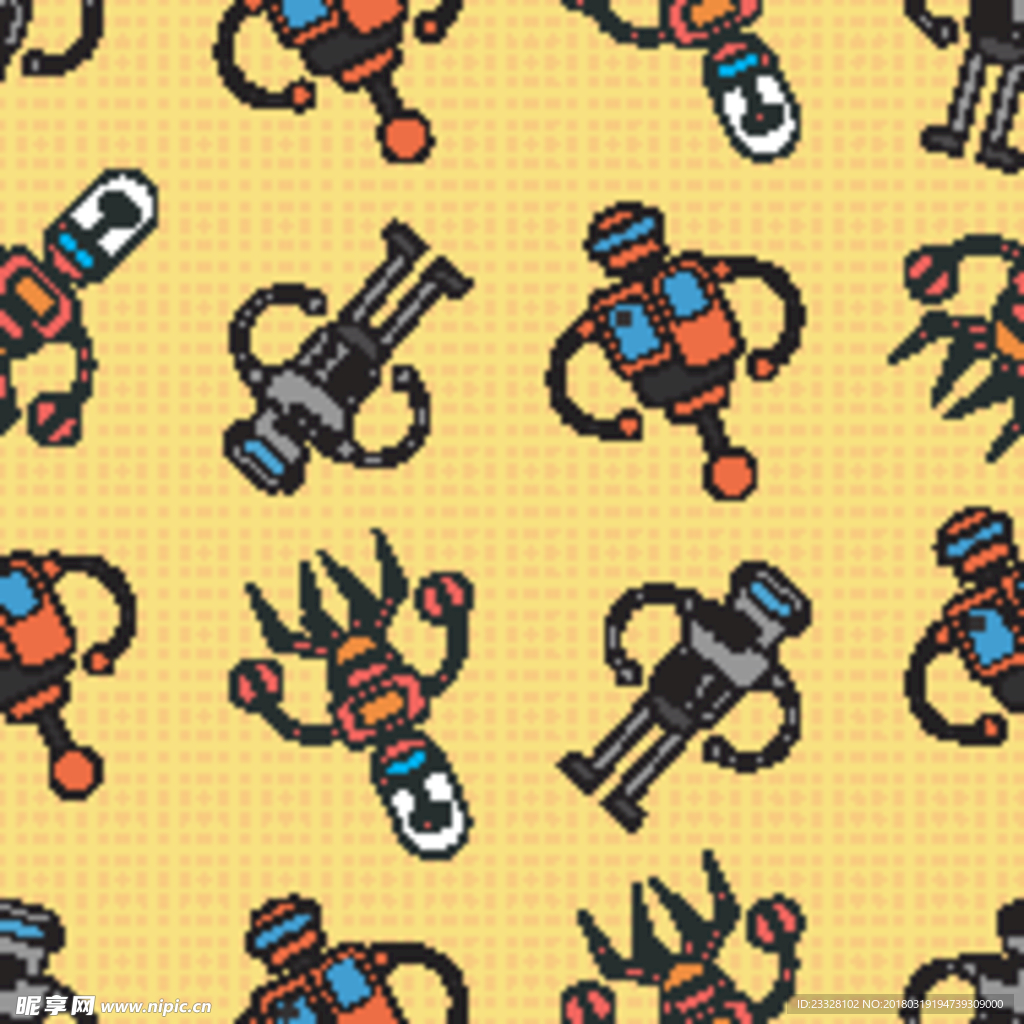 卡通无缝印花图案