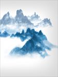 禅意中国风水墨山水画