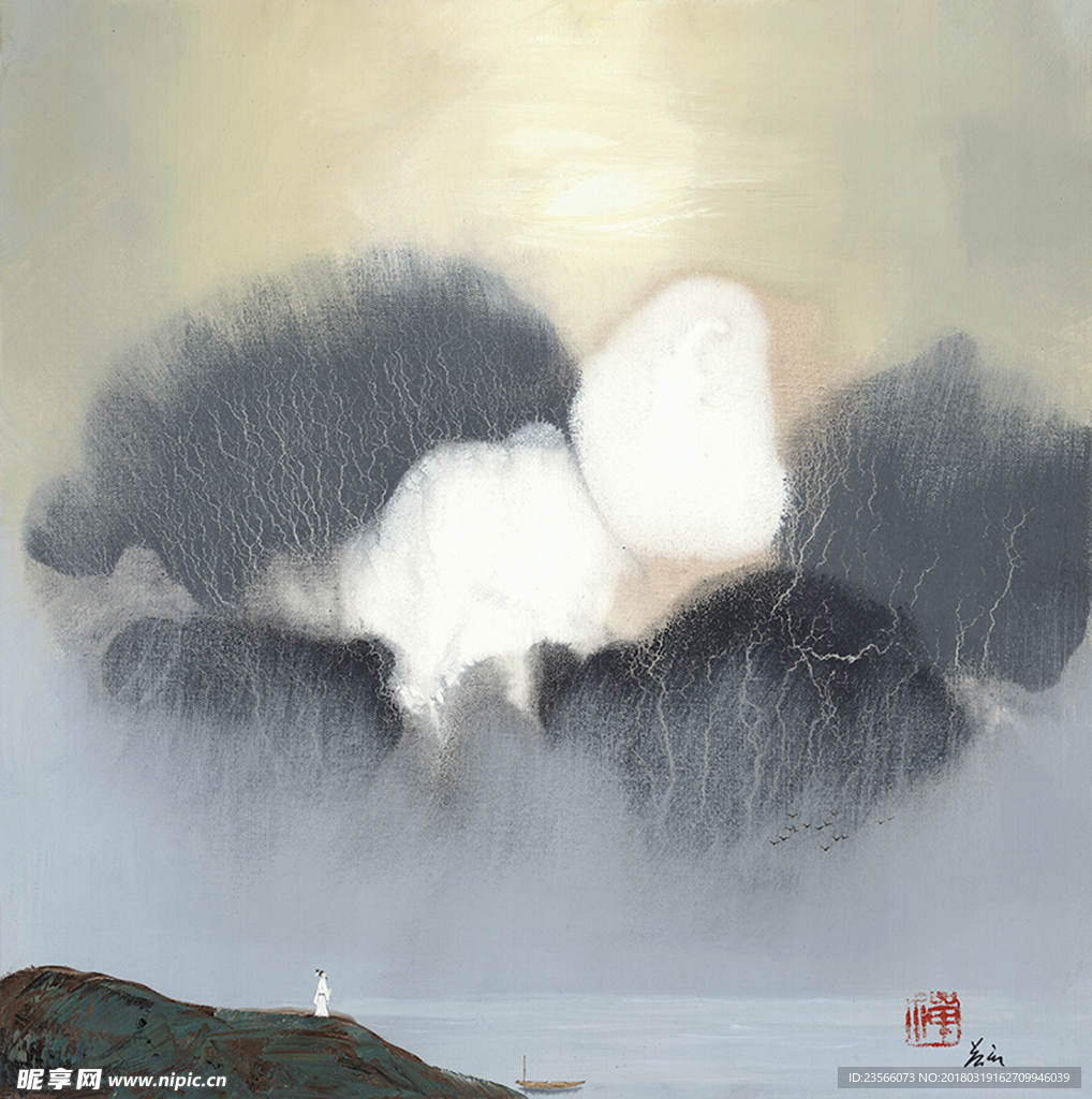 中式水墨抽象画