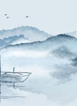 但是水墨禅意风景山水画