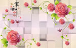 3D蒲公英背景墙