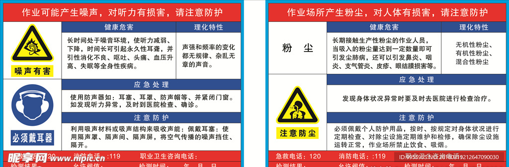 职业病危害告知卡