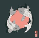日本传统和风鲤鱼图案包装