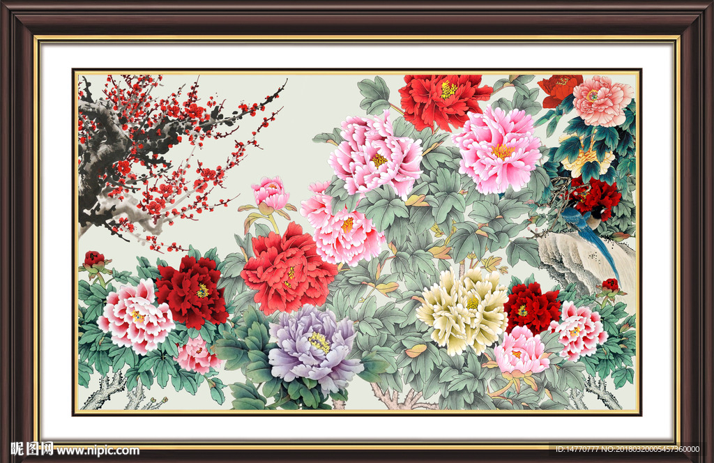 国画牡丹