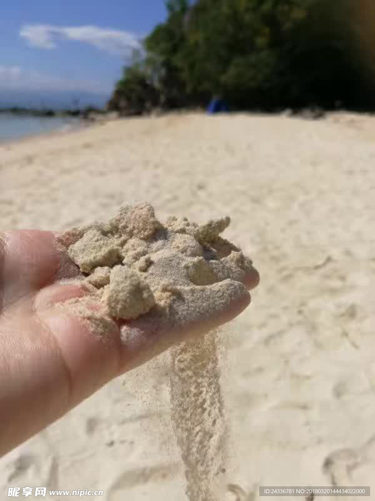 海滩 沙 蓝天