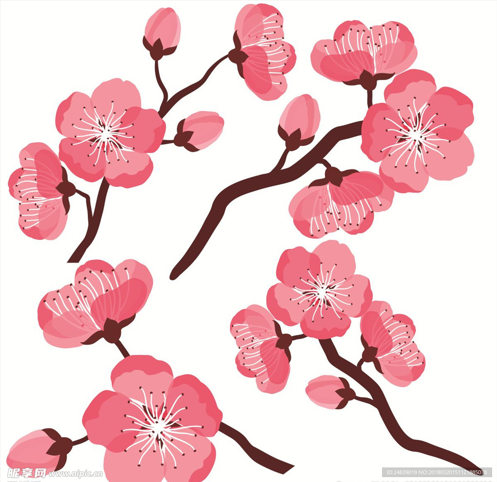 春天桃花节樱花PSD