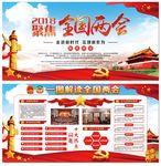 聚焦全国两会展板党建宣传栏