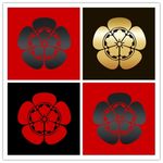 织田五木瓜旗帜标志樱花