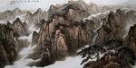 迎客松山水装饰画