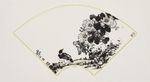 出水芙蓉水墨画
