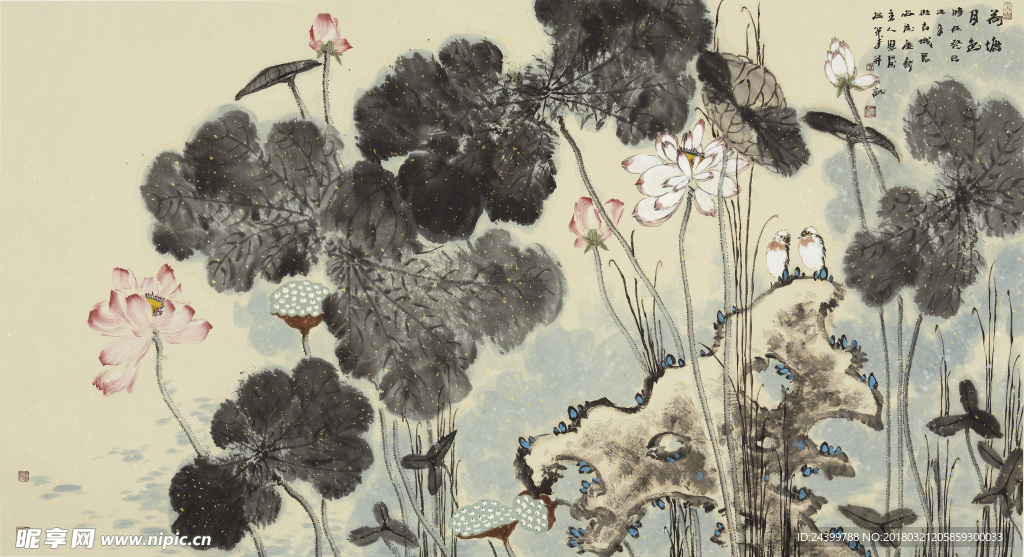 荷塘月色，思秦，180X97C
