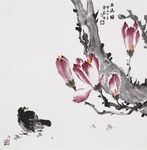 玉洁图水墨画