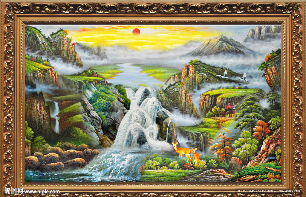 山水风景油画