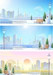 冰天雪地城市建筑