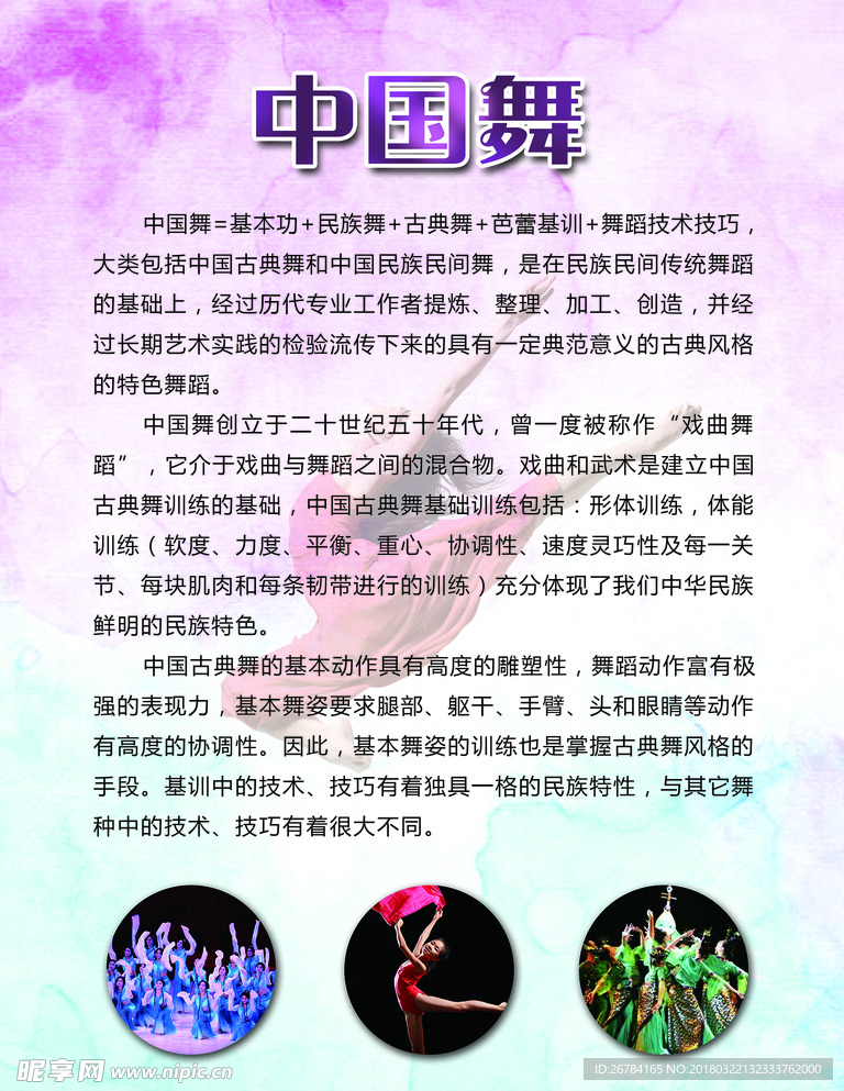 中国舞展板