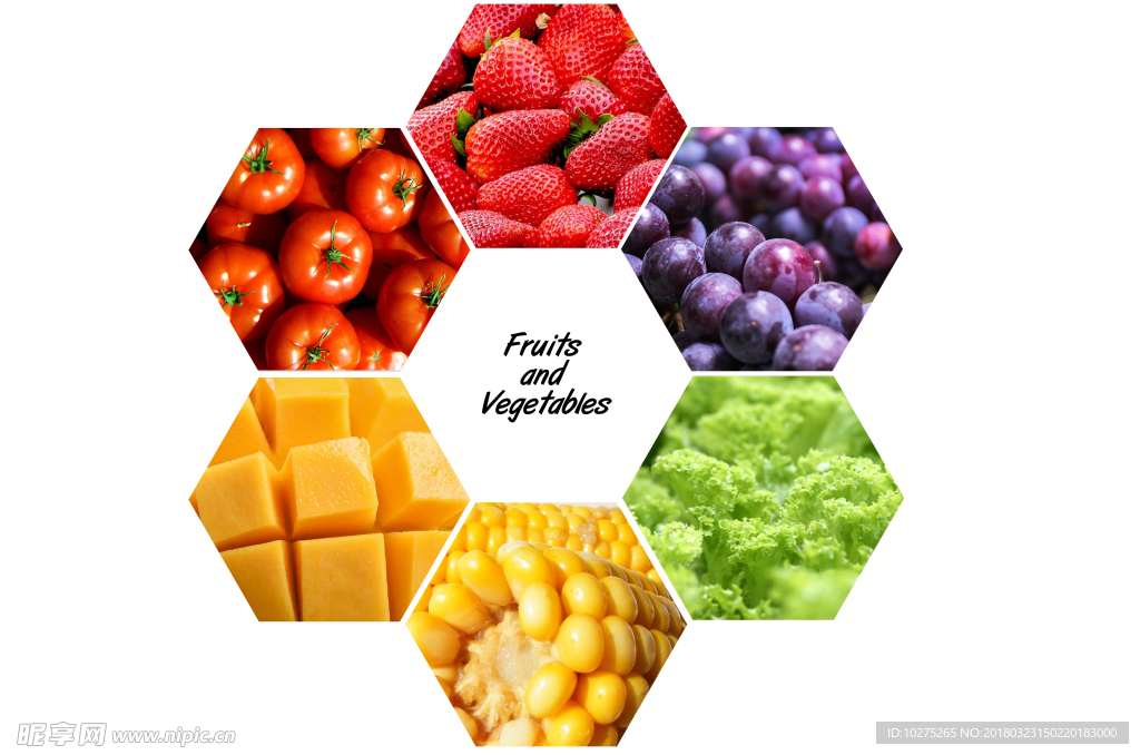 水果蔬菜的色彩拼接8