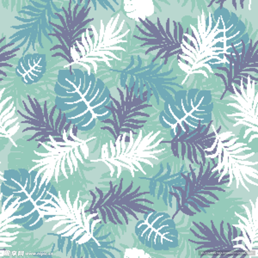 植物无缝印花图案