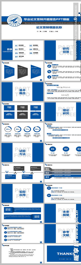 毕业论文答辩开题报告PPT模板