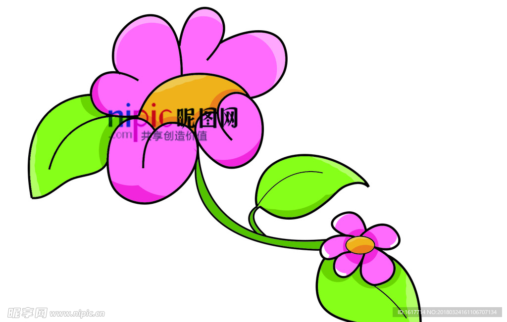 卡通鲜花