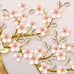 立体浮雕彩色花朵
