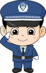 可爱卡通警察漫画