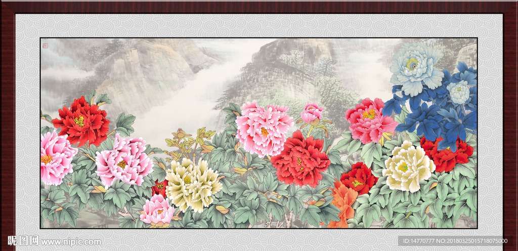 国画牡丹