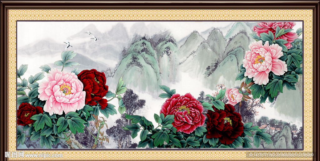 国画牡丹