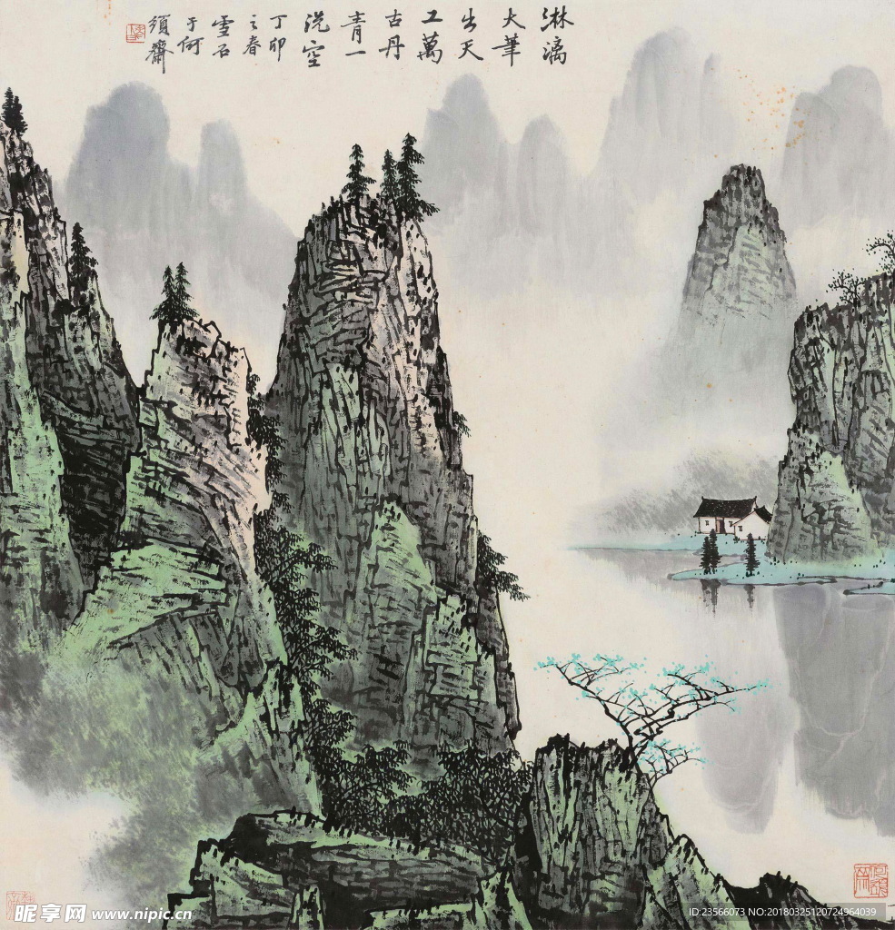 中国风山水风景画