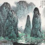 大气中国风水墨山水画