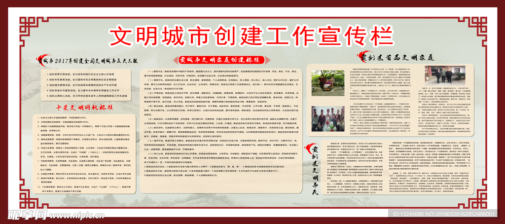 文明城市创建工作宣传栏