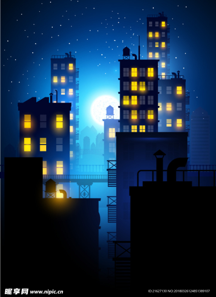 城市建筑夜景
