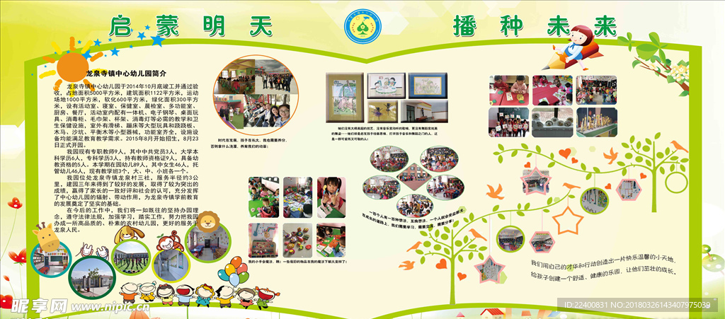 幼儿园简介掠影展板