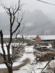 下过雪的农村小景