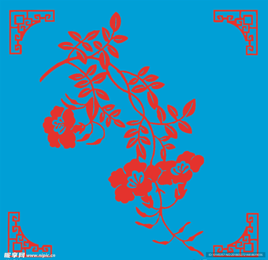 凌霄花剪纸