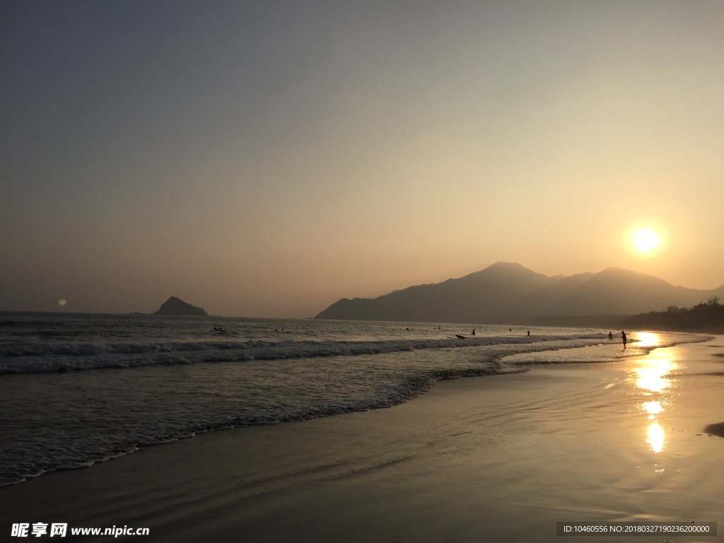 海边落日