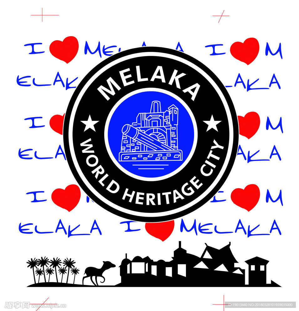 melaka装饰画剪贴画
