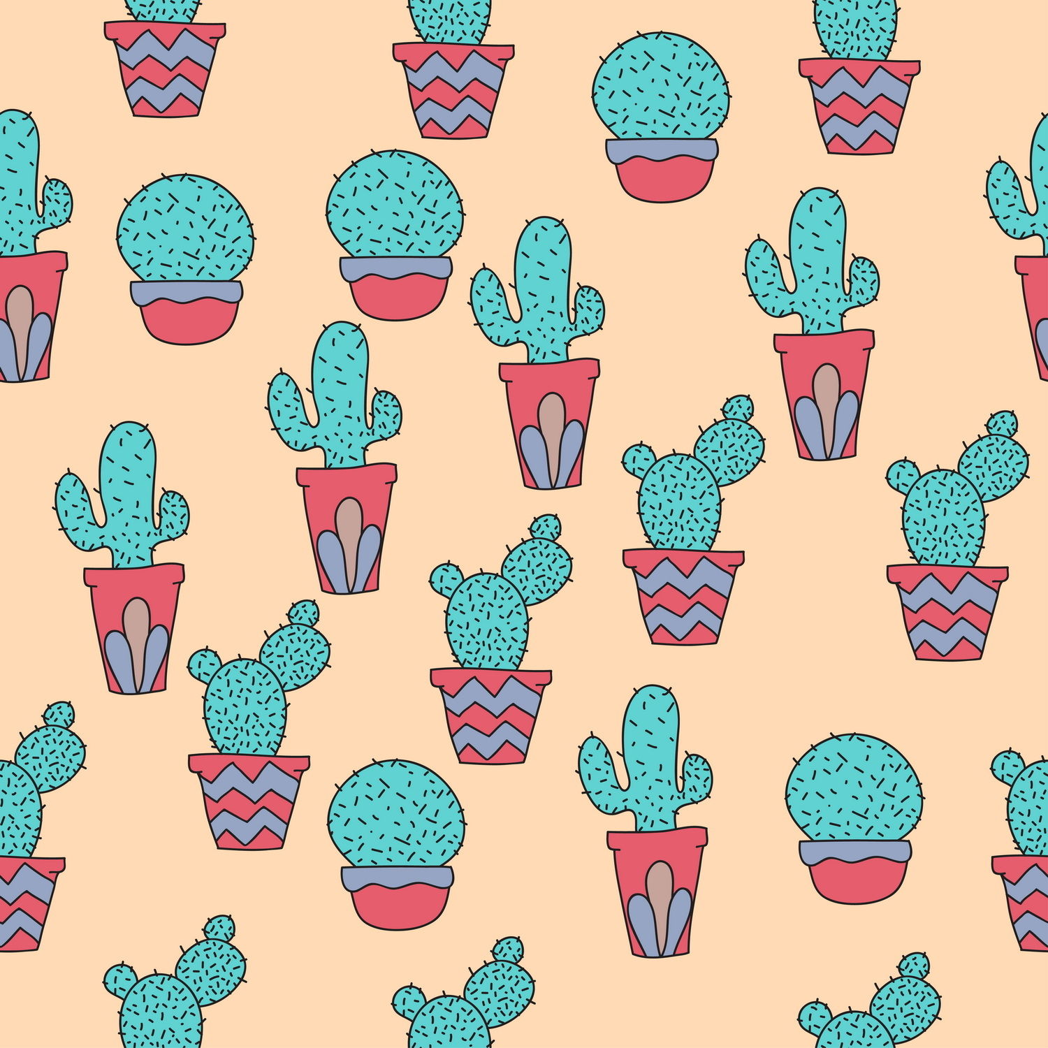 植物无缝印花图案