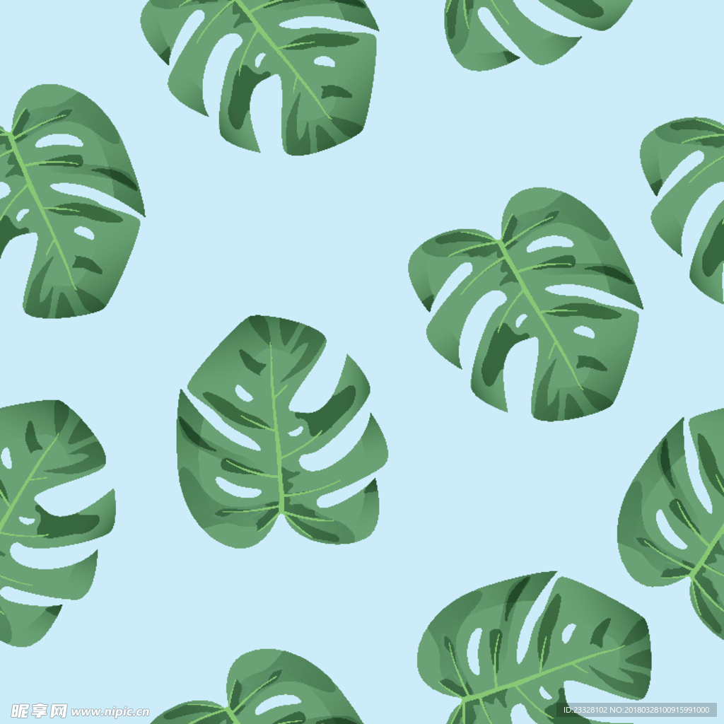 植物无缝印花图案