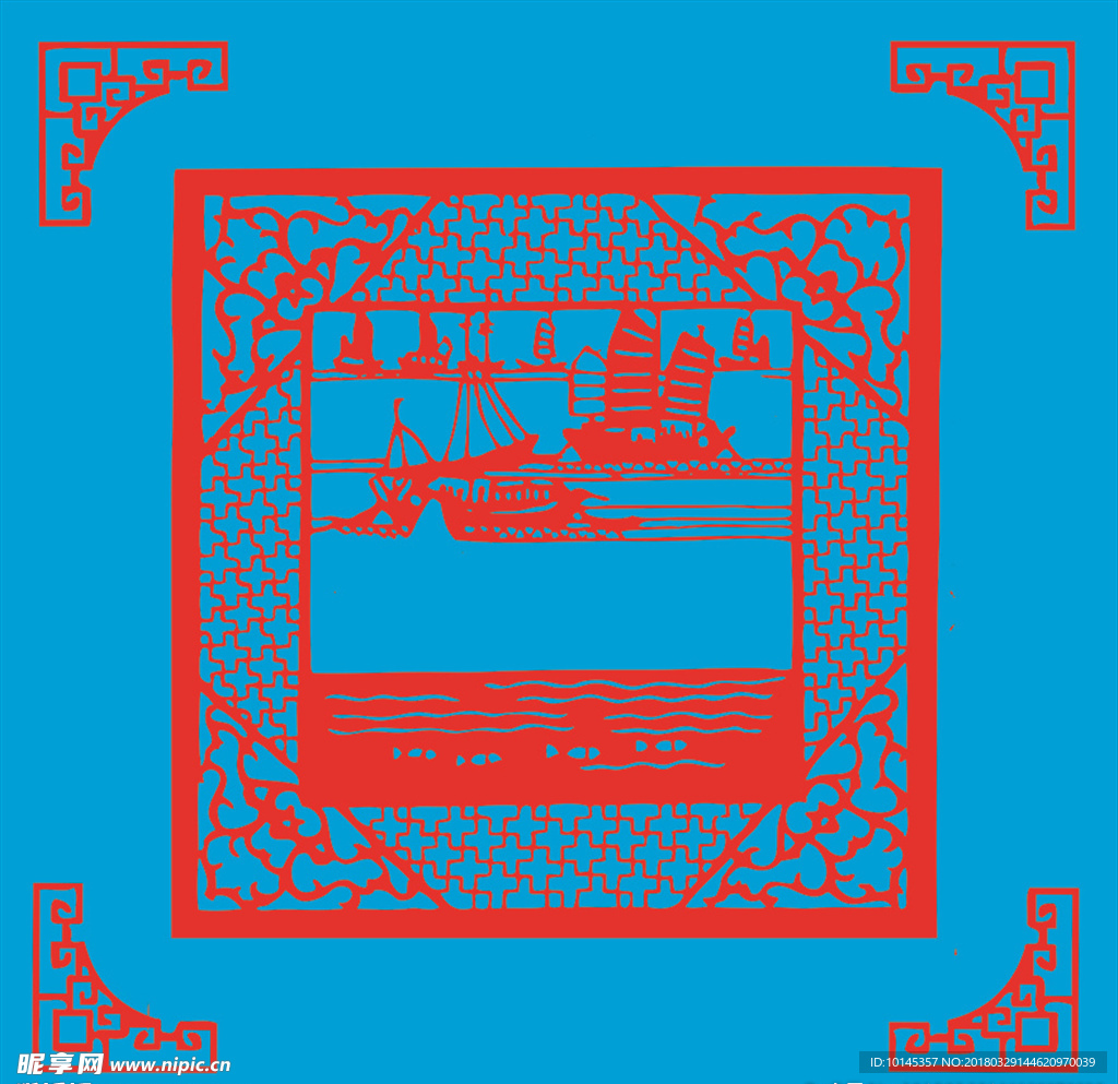 海景剪纸