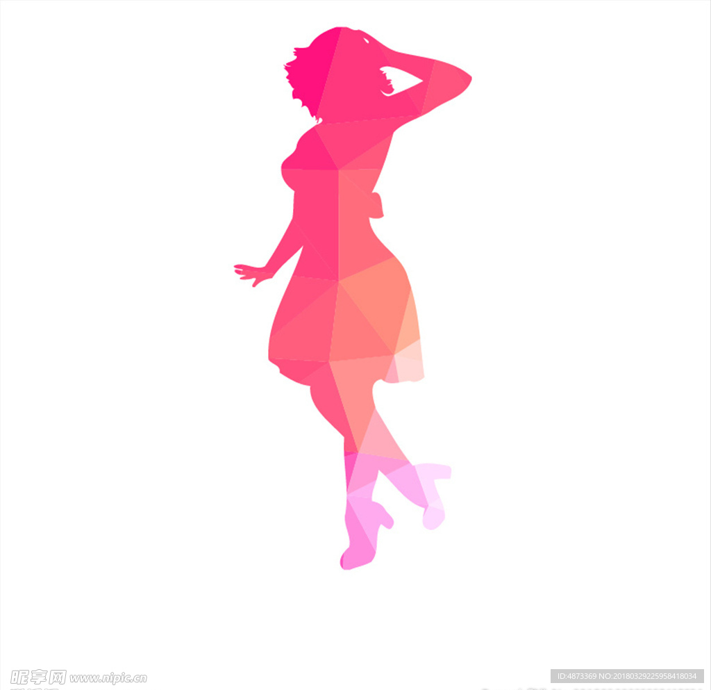 矢量彩色女性