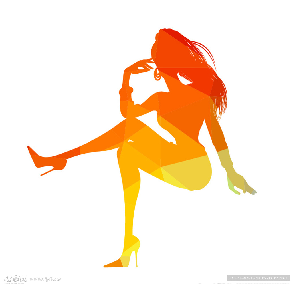 矢量彩色女性