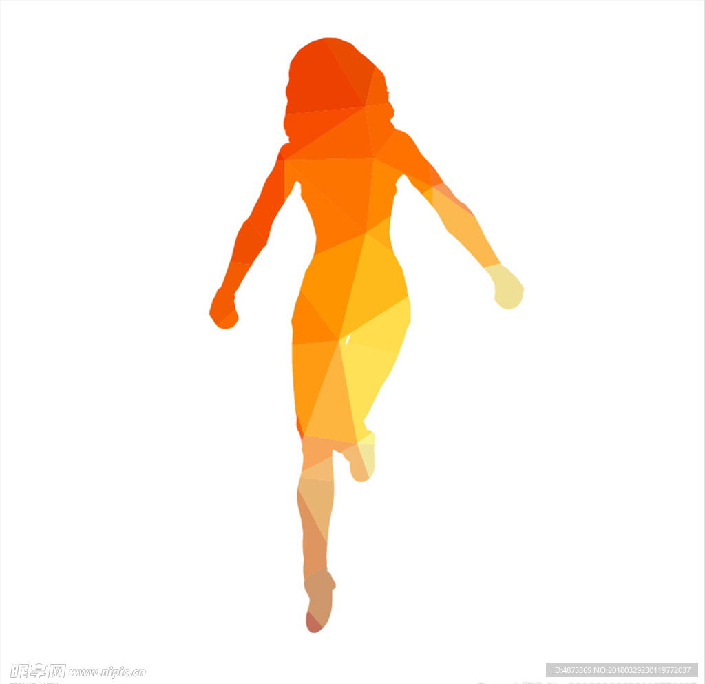 矢量彩色女性
