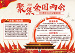 红色喜庆聚焦全国两会党建宣传