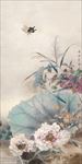 中国风荷叶荷花水墨国画