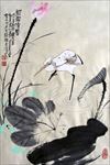 中国风荷叶荷花水墨国画