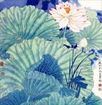 中国风荷叶荷花水墨国画