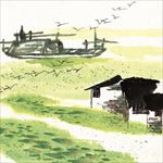 中国风江南水乡四季水墨国画